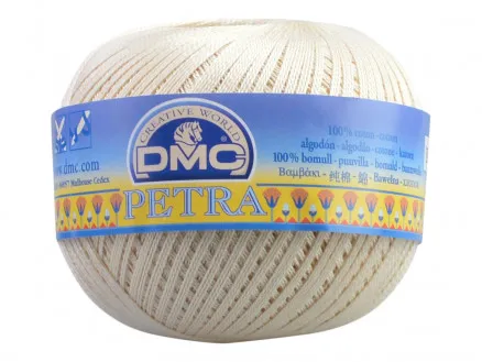 DMC Petra Nr. 8 Virkgarn Unicolor ECRU Natur